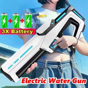 Electric Water Guns for Adults Powerful Squirt Automatic Suction Water Storage Gun Blasters Summer Outdoor Game Toy for Boy Kid
