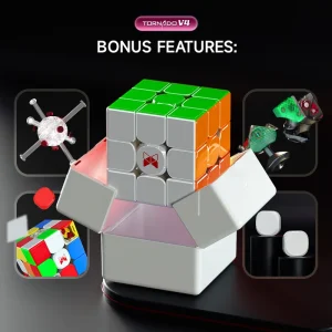 QiYi X-MAN Tornado V4 M 3x3 Magic Cube QY 3x3 Flagship Speed Cube Pioneer Maglev UV Cube Puzzle Toys Kid Gift