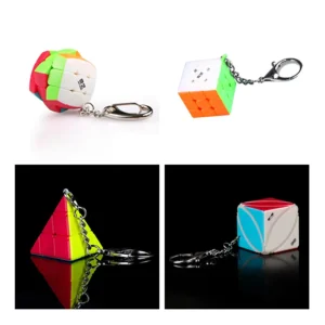 Qiyi Mini Cube Keychain Size 3*3 Lovely Flexible Brain 3x3 Mini Stickerless Magic Cube With ABS Material For Children Gift Toy