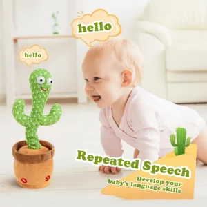 2026 Dancing Cactus Toy Repeat Talking Song Speaker Wriggle Dancing Sing Talk Plushie Stuffed child Interaction and Decoration