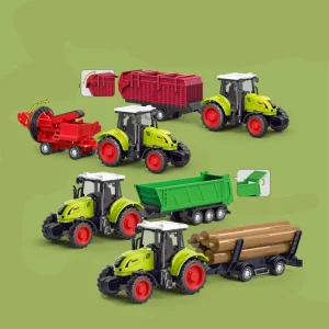 Inertia Agricultural Engineering Vehicle Toys Farm Bunk Car Rice Truck Construction Gift For Birthday