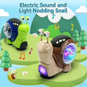 Children's Electric Snail Shape Puzzle Toy with Light And Music Early Education Learning Plaything Universal