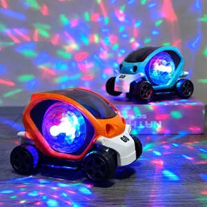 Children's Electric Toy Car Flashing Music Omnidirectional Rotating Cool Electric Light Boy Girl Best Holiday Gift