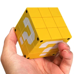 ZIINA STAR Question Mark 3x3 yellow square cube, 3x3x3 question mark speed cube, suitable for adults，birthday gift