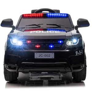 12V Load 30KG Big Size With Remote Control Children's Electric Four-wheel Rechargale Double drive Toy Battery Police Music Car