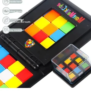 Magic Cubes Toy IQ Puzzle 3D Puzzle Race Cube Board Blocks Game Kids Adults Education Toy Parent-Child Double Speed Game