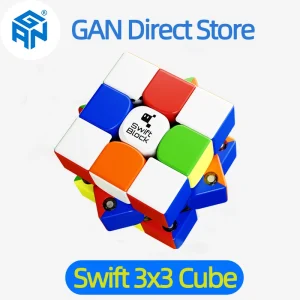 Gan Swift Block 3x3 cube Magnetic Speed cube Stickerless Swift 355S 3x3 Professional Magic Cube Gan magnetic Toys for Children